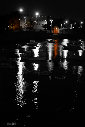 Harbour at night Lanzarote